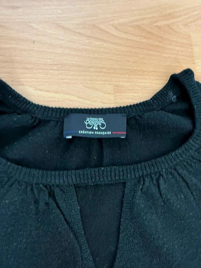 Pull fin Le Temps des Cerises noir scintillant XS - Parfait état - photo numéro 7