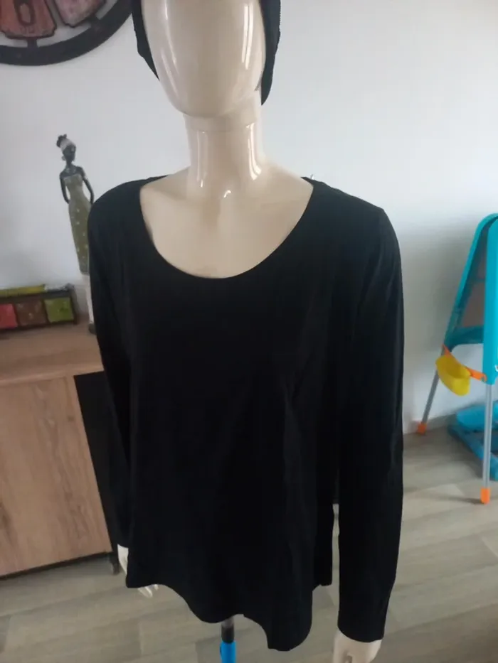 Tee-shirt noir femme XXXL - photo numéro 5