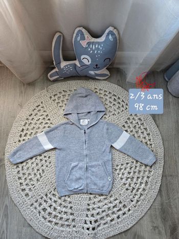 Gilet zippé à capuche Zara 3 ans