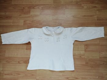 Polo 8 ans blanc cassé