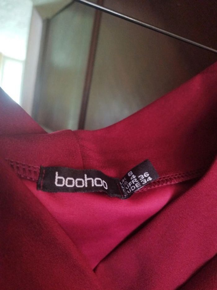 Robe longue évasé rouge bordeaux vintage S/36 - photo numéro 5
