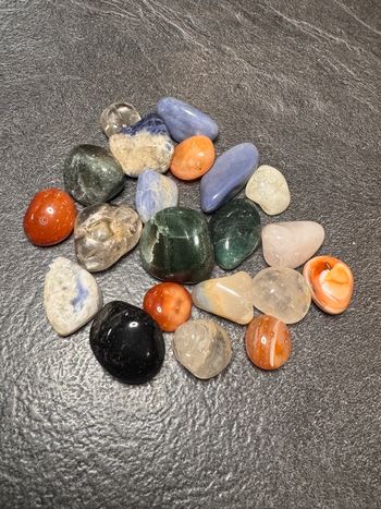 Lot de 180 g de Pierres Naturelles Polies – Collection de pierres variées – Idéales pour décoration et création