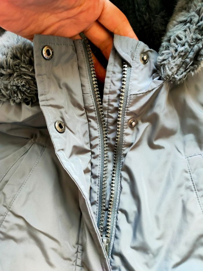 Manteau/ Parka grise chaude hiver taille 12 ans Okaïdi - photo numéro 2