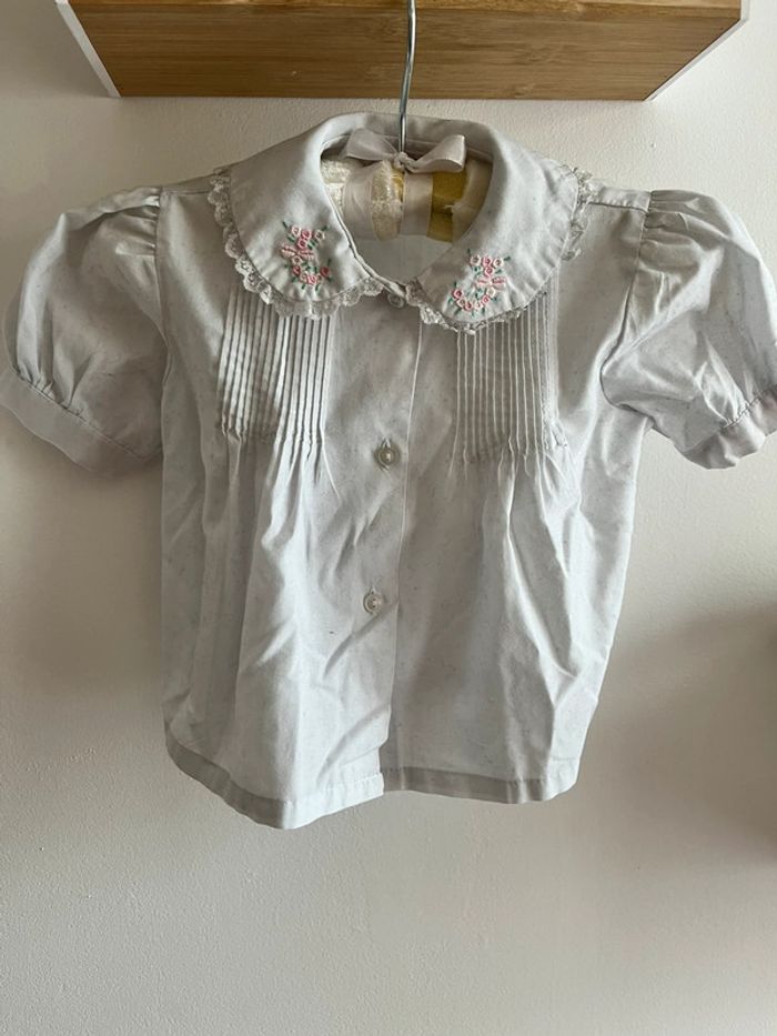 Ensemble bébé fille chemisier + jupe vintage Jacadi - photo numéro 2