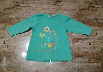 Joli t-shirt manches longues fille 3 mois