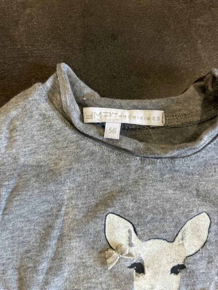 T-shirt manches longues bébé taille 1 mois - photo numéro 2