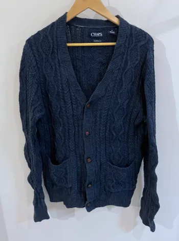 Knit cardigan navy blue Chaps size M