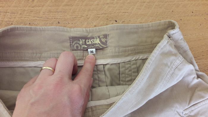 Jupe en velours beige en taille 36 - photo numéro 4
