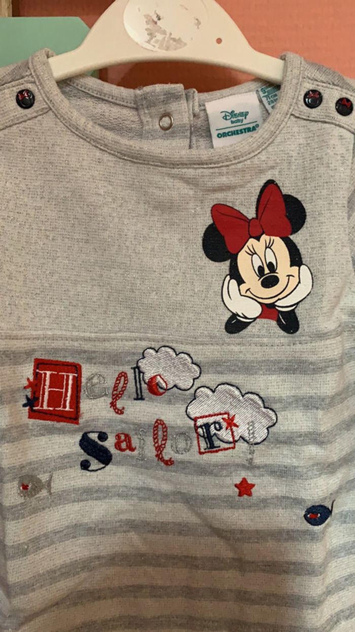 Petit pull « hello sailor » avec minnie taille 9 mois - photo numéro 2