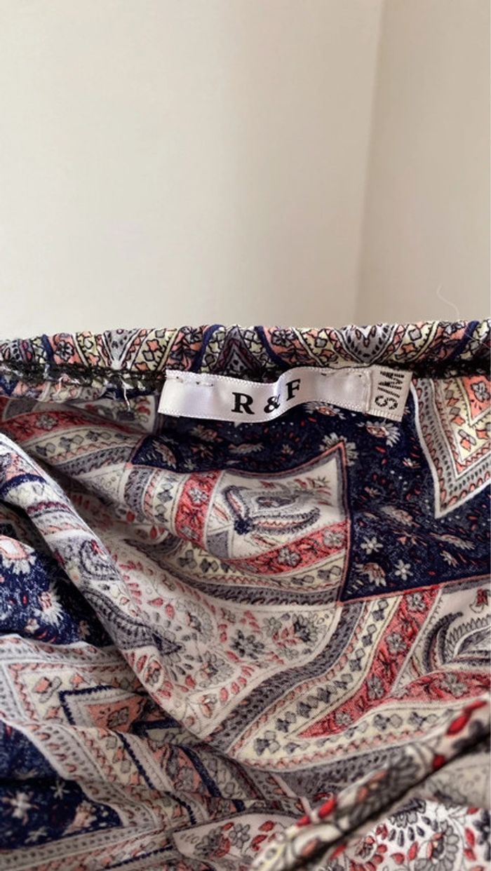 Robe à motifs bleu rouge boheme taille S/M - photo numéro 3