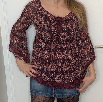 Blouse transparente style bohème hollister taille 36