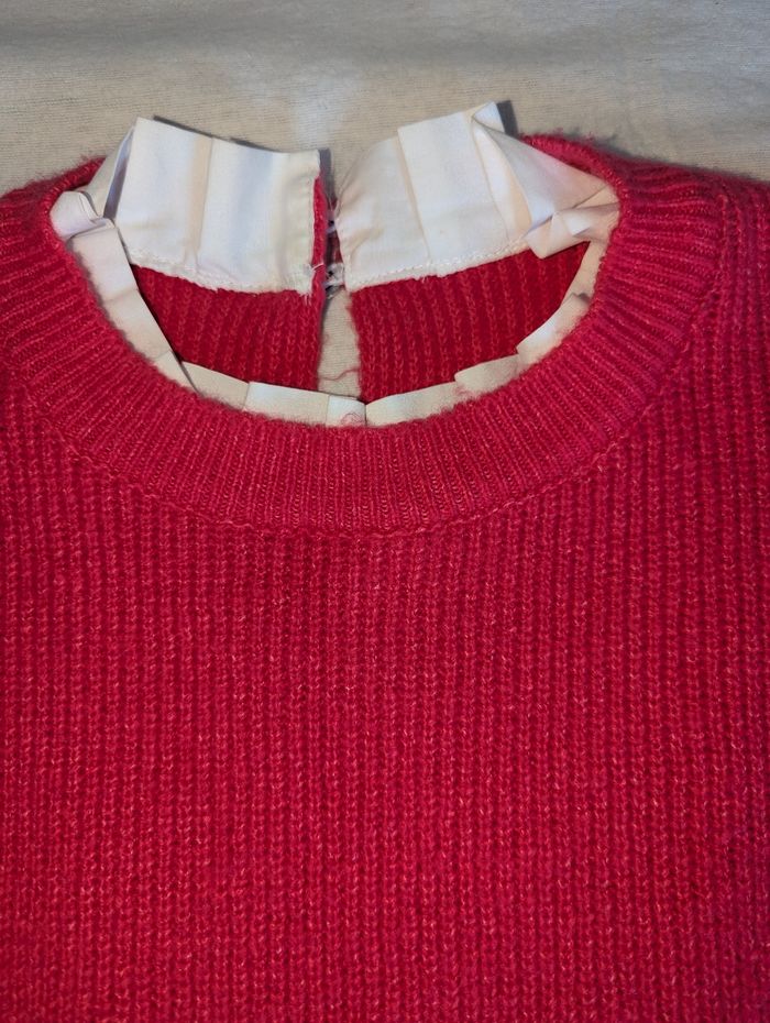 Pull robe rose et blanc taille standard - photo numéro 2