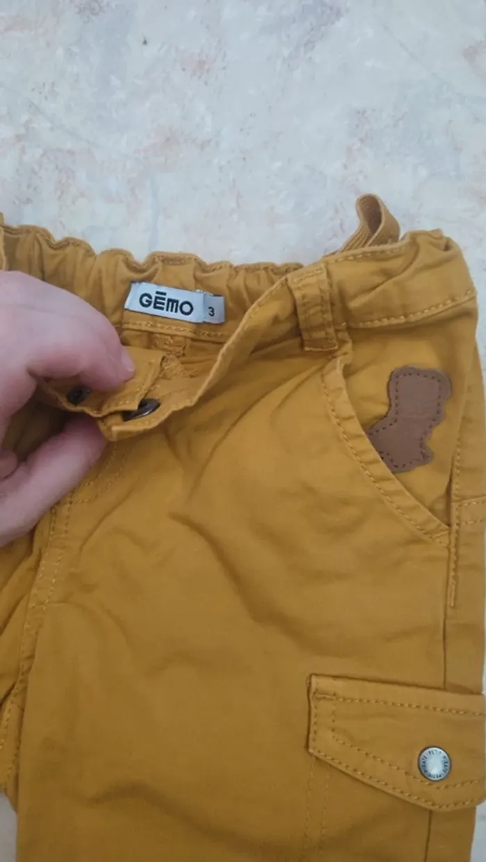 Short Gémo jaune moutarde - photo numéro 2