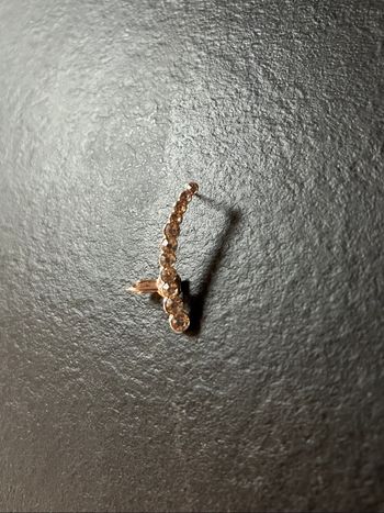 Boucle d’oreille argenté diamants
