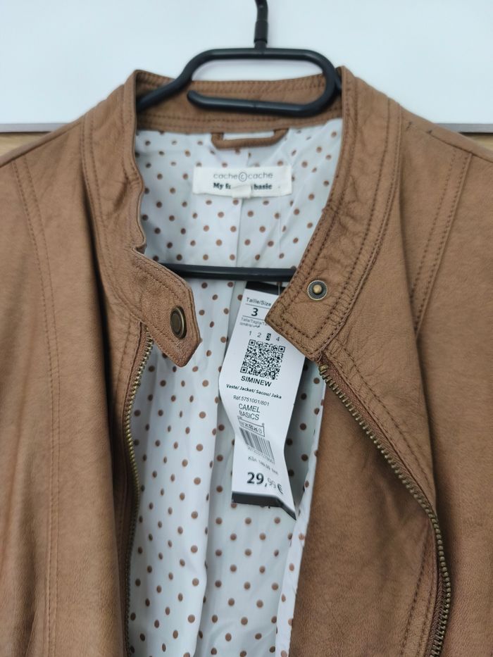 Veste similicuir marron - photo numéro 2