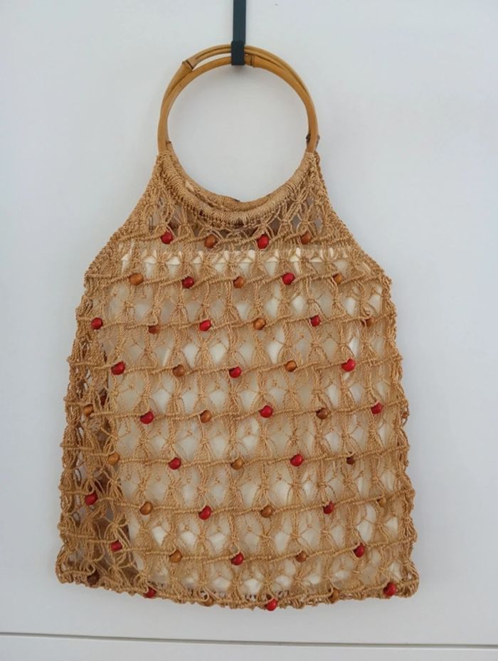 Sac vintage tressé en ficelle
Perles intégrées - photo numéro 3
