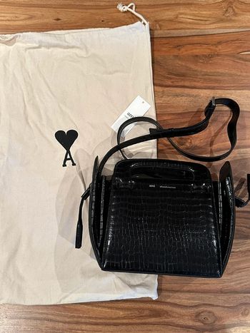 Sac à main en cuir effet croco Ami Paris neuf