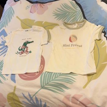 2 tee shirt garcon 9 mois neuf