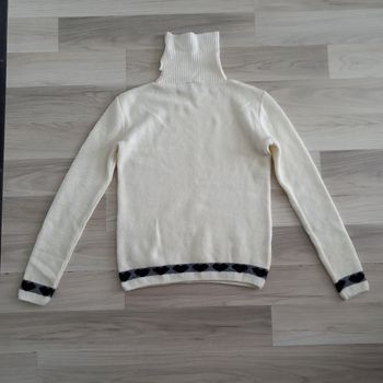 Pull à col roulé femme blanc Ici et Maintenant taille M
