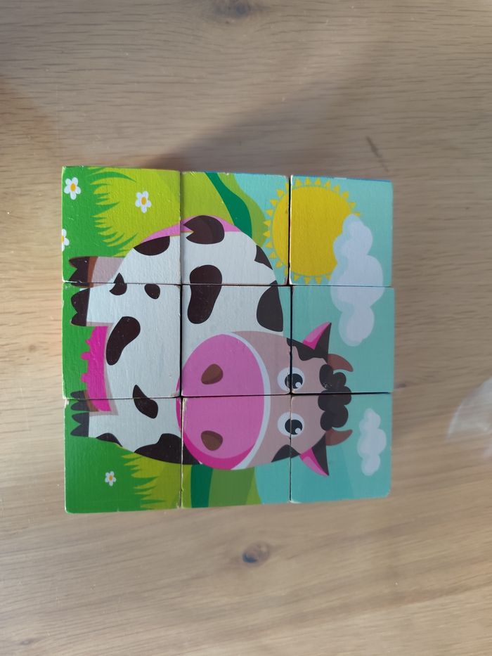 Puzzle cube bois