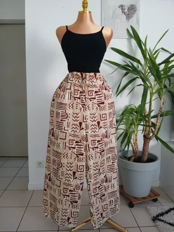 Pantalon Tendance Overside à motifs Bas large Neuf Taille L🌿💝