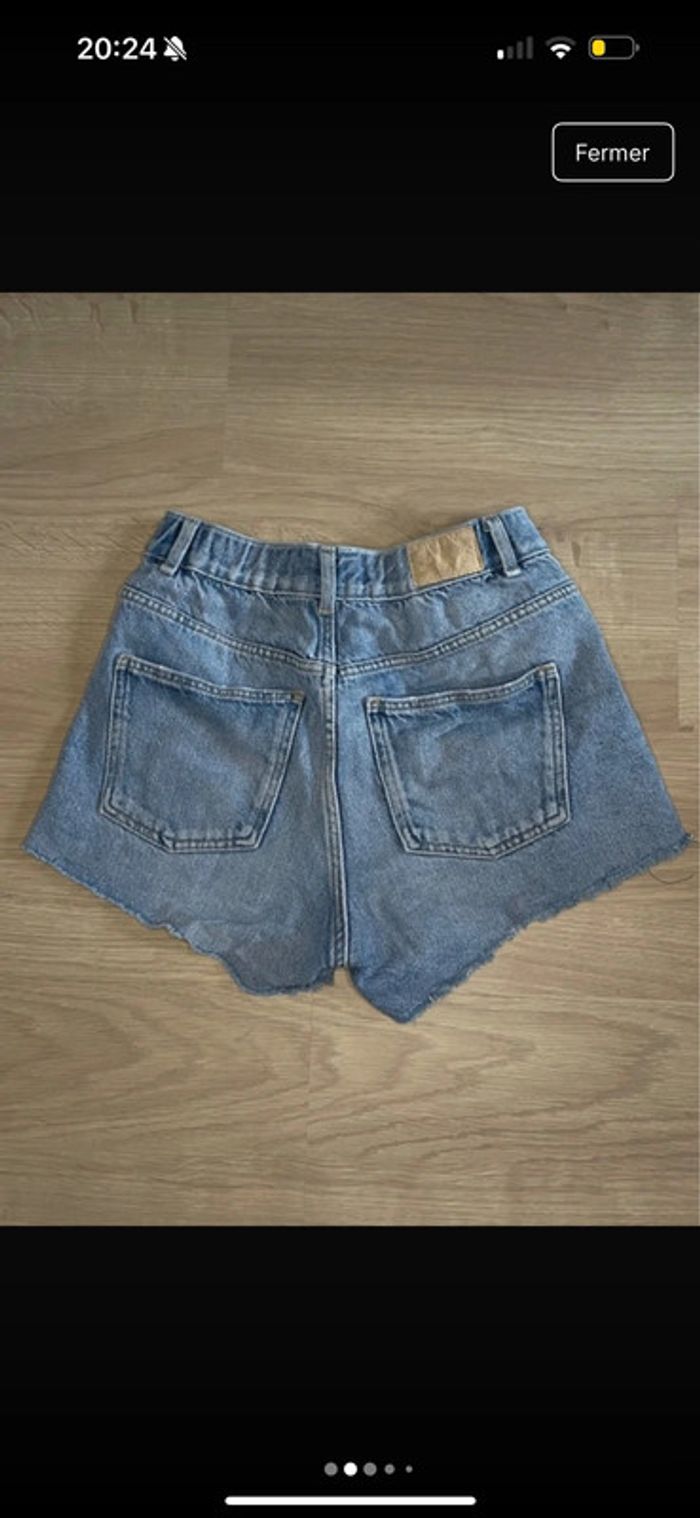 Short en jean bleu Zara - photo numéro 2