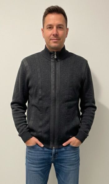 Gilet cardigan homme mise au green L