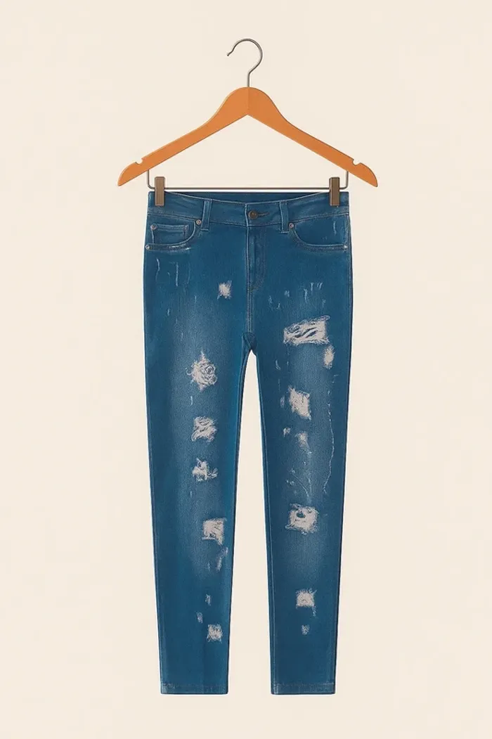 Leggings effet jeans bleu destroy – Taille XXL – Marque OSE – Très bon état