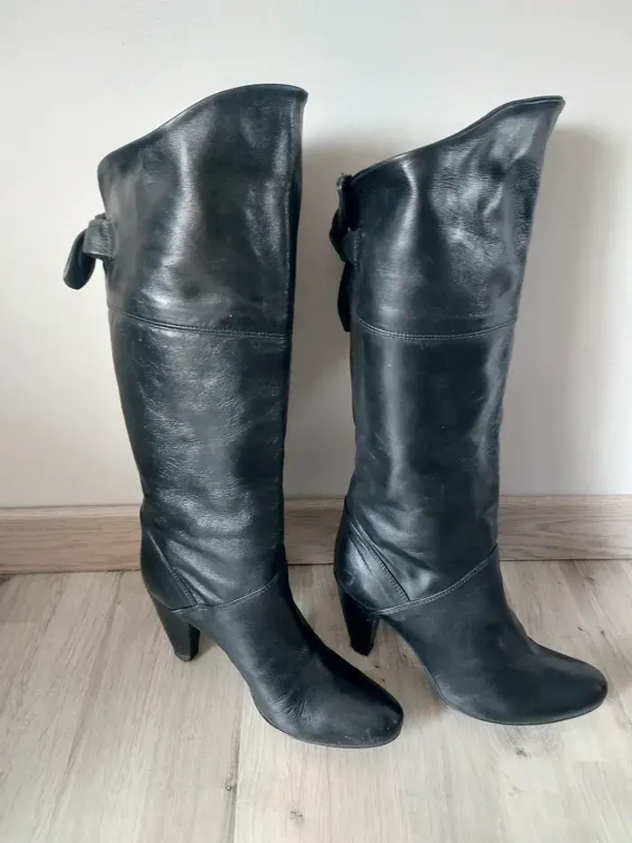 👢Bottes en cuir noir - excellent état ! 👢 - photo numéro 2
