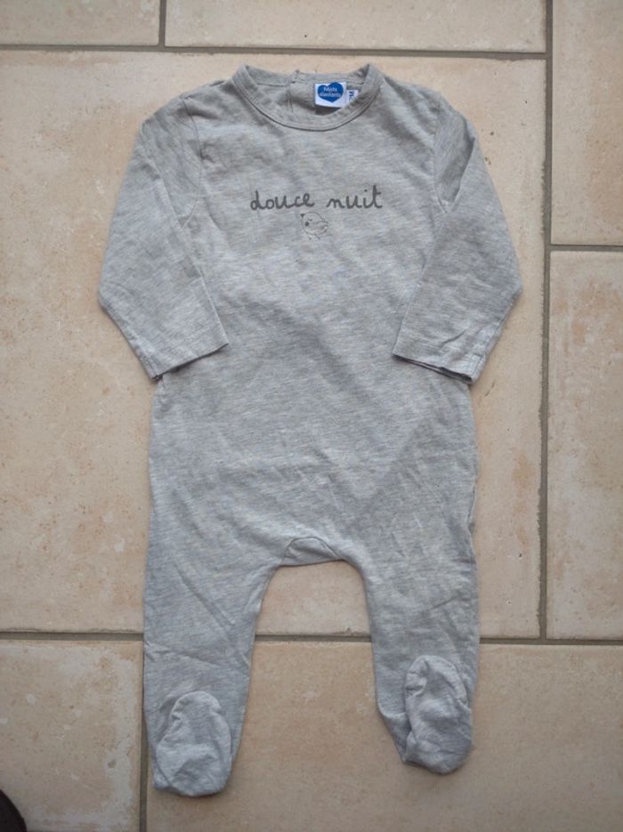 Pyjama été léger Mixte 12 mois douce nuit Oiseau Mots d'enfants