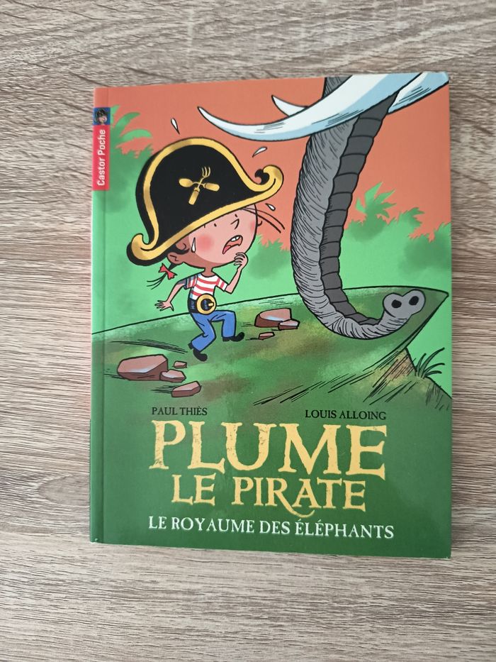 Livre roman enfant CP-CE1, Plume le pirate, Le royaume des éléphants, Castor Poche