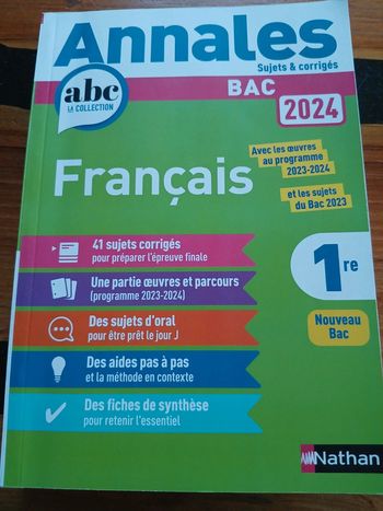 Annales français du bac 2024