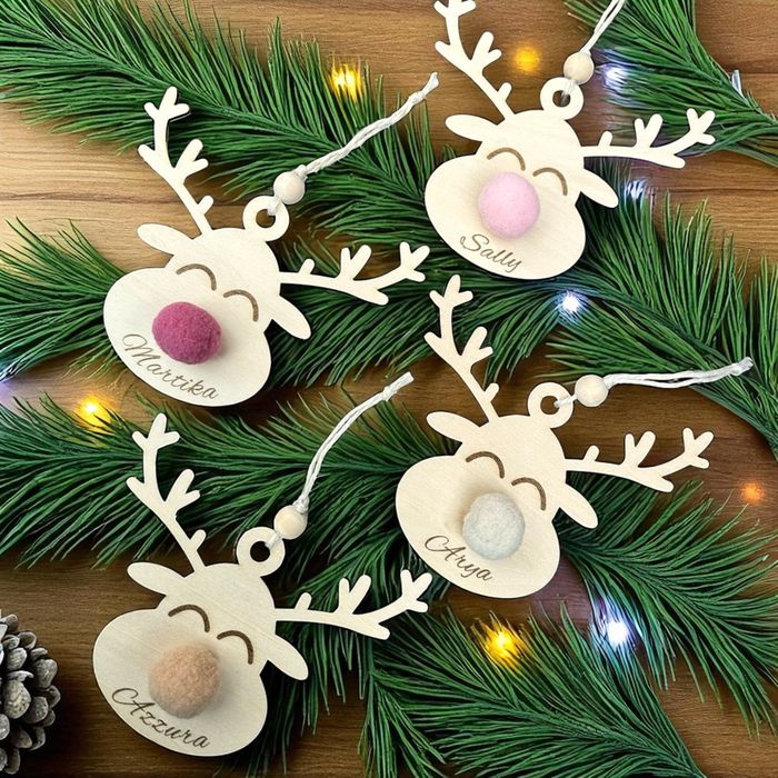 Décoration sapin de Noël enfant renne