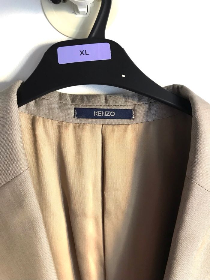Veste de blazer beige homme Kenzo taille 52 en laine et soie. - photo numéro 5
