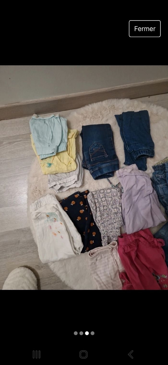 Lots pantalon fille 18mois - photo numéro 2