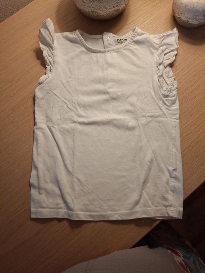 Top sans manches blanc kiabi 36 mois