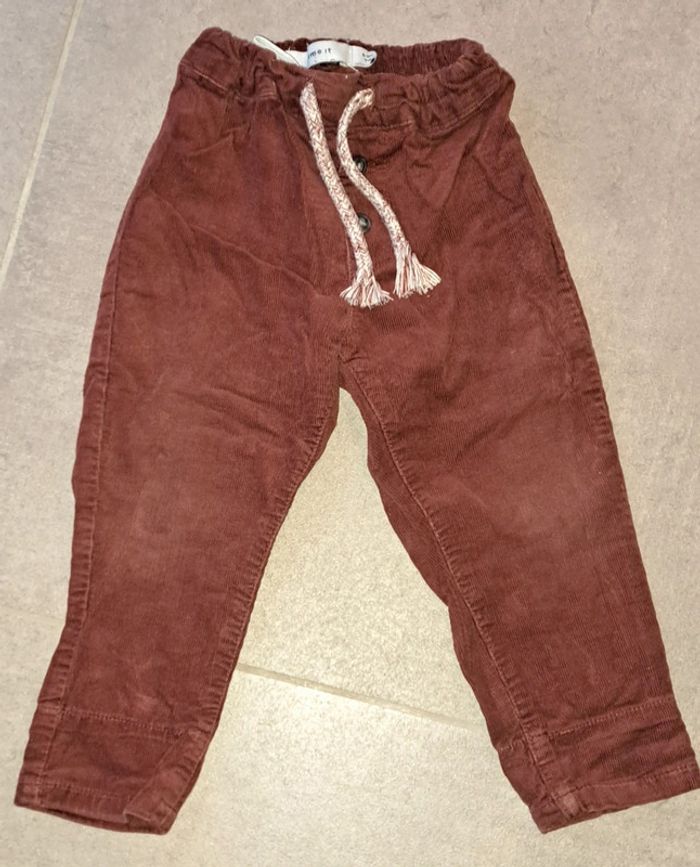 Pantalon velours marron Name it 6 mois