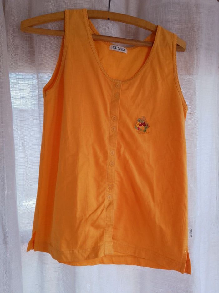 Débardeur jaune orangé