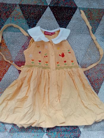 Petite robe jaune en coton 4 ans 🐞.