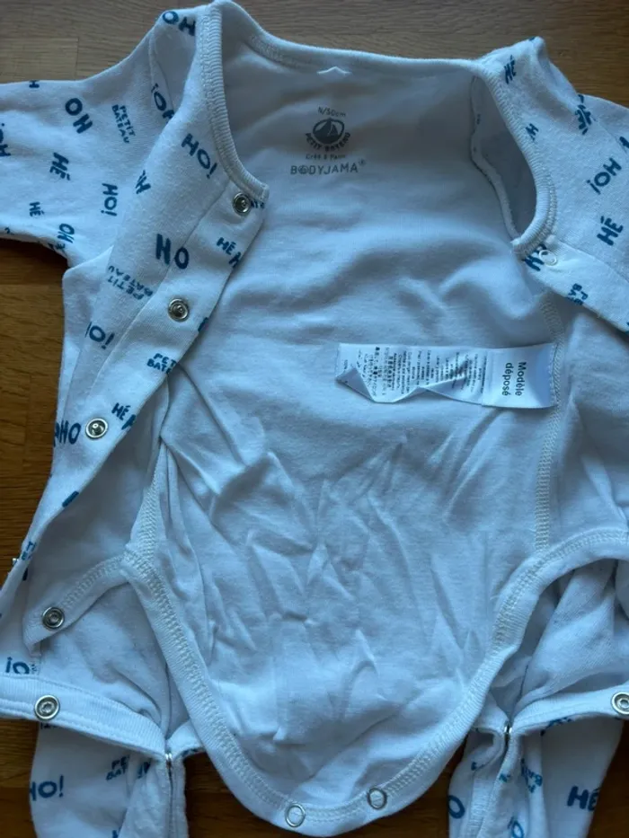 Beau bodyjama petit bateau naissance garçon - photo numéro 3