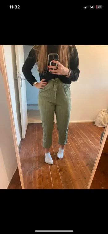 Pantalon fluide kaki