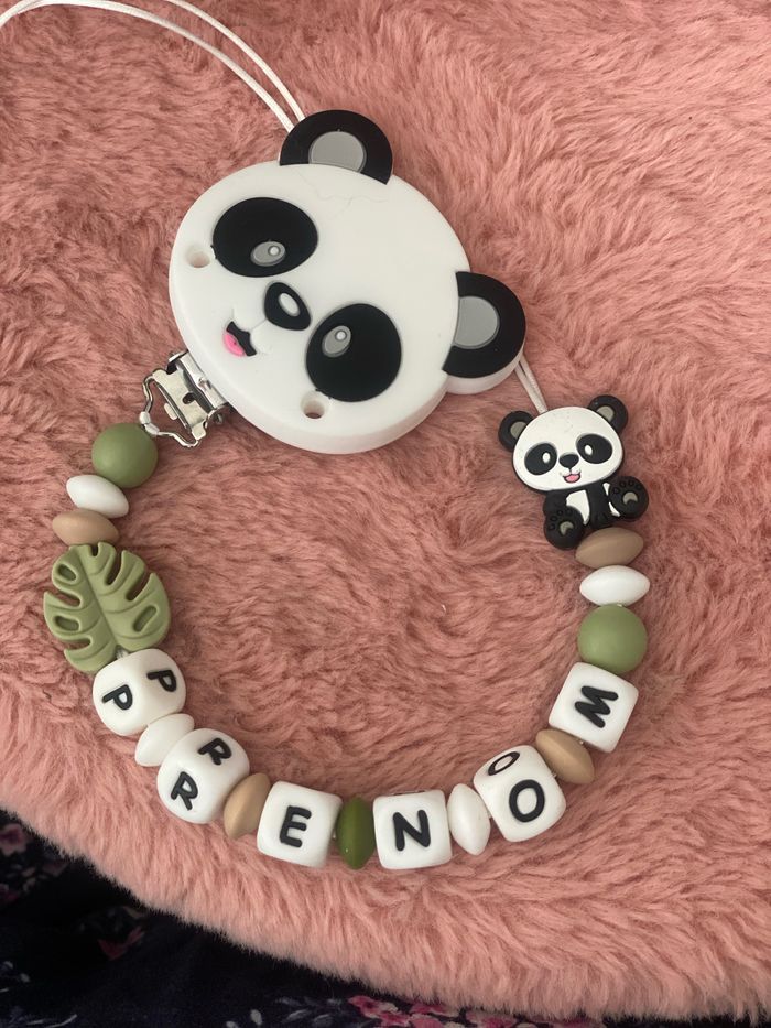 Attache tétine panda