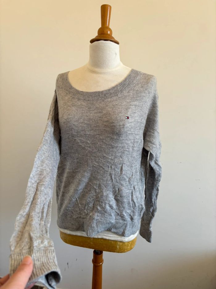 Pull gris basique, Tommy Hilfiger - photo numéro 4