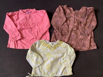 Lot 3 blouses 12 mois