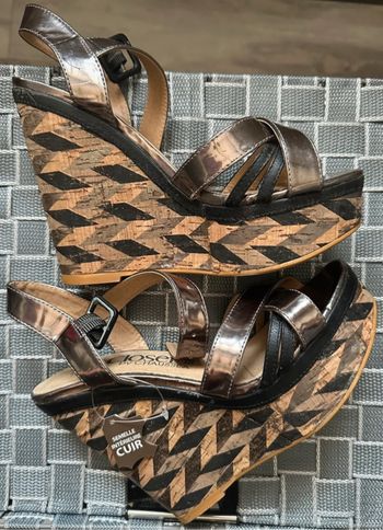Sandales compensées en taille 38