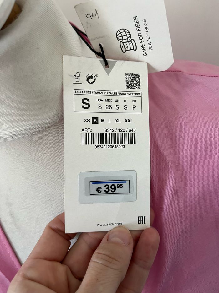 Robe ruse col en V Zara S neuve - photo numéro 5