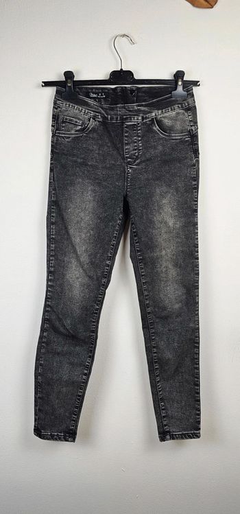 Jeans noir stretch Toxik 3 effet décoloré T:38