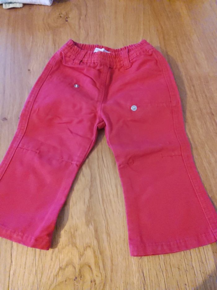Pantalon toile rouge