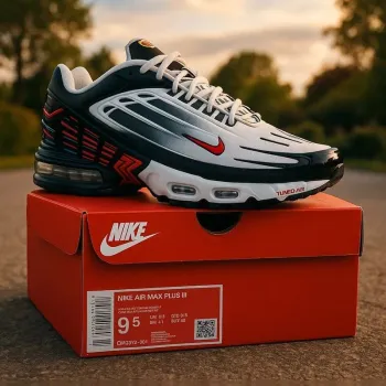 Nike Air Max Plus III – Noir, Blanc & Rouge – Édition Tuned Air – Taille 43