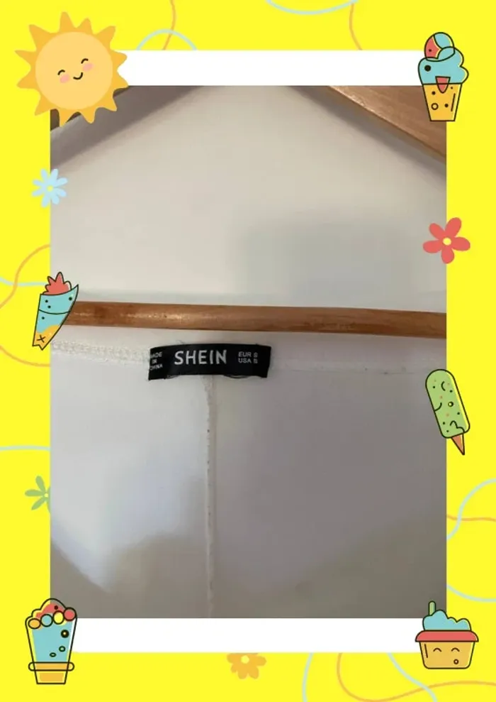 Robe blazer à boutons S Shein 36 blanche - photo numéro 4